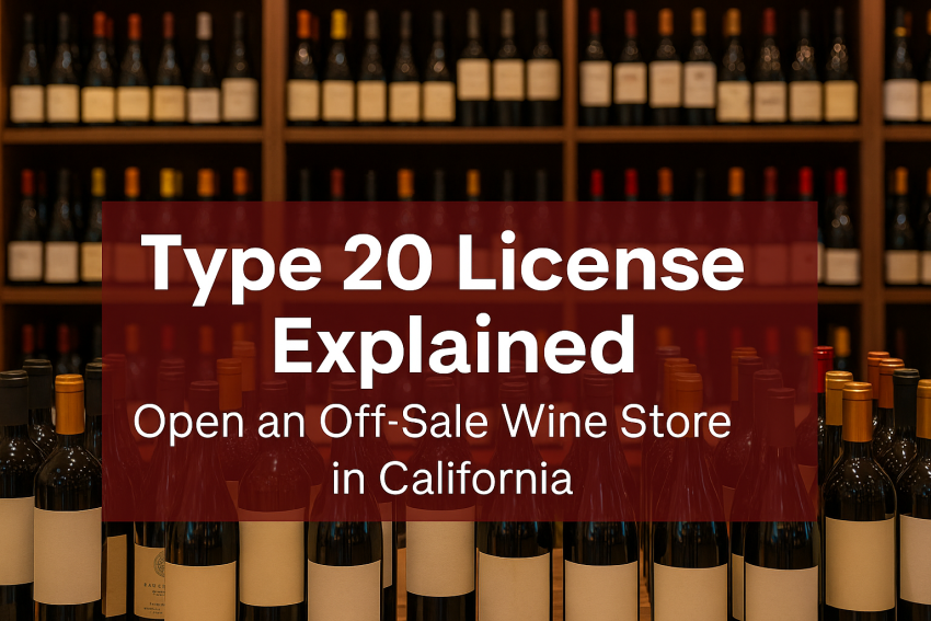 Type 20 License Explained: Open an Off‑Sale Wine Store in California